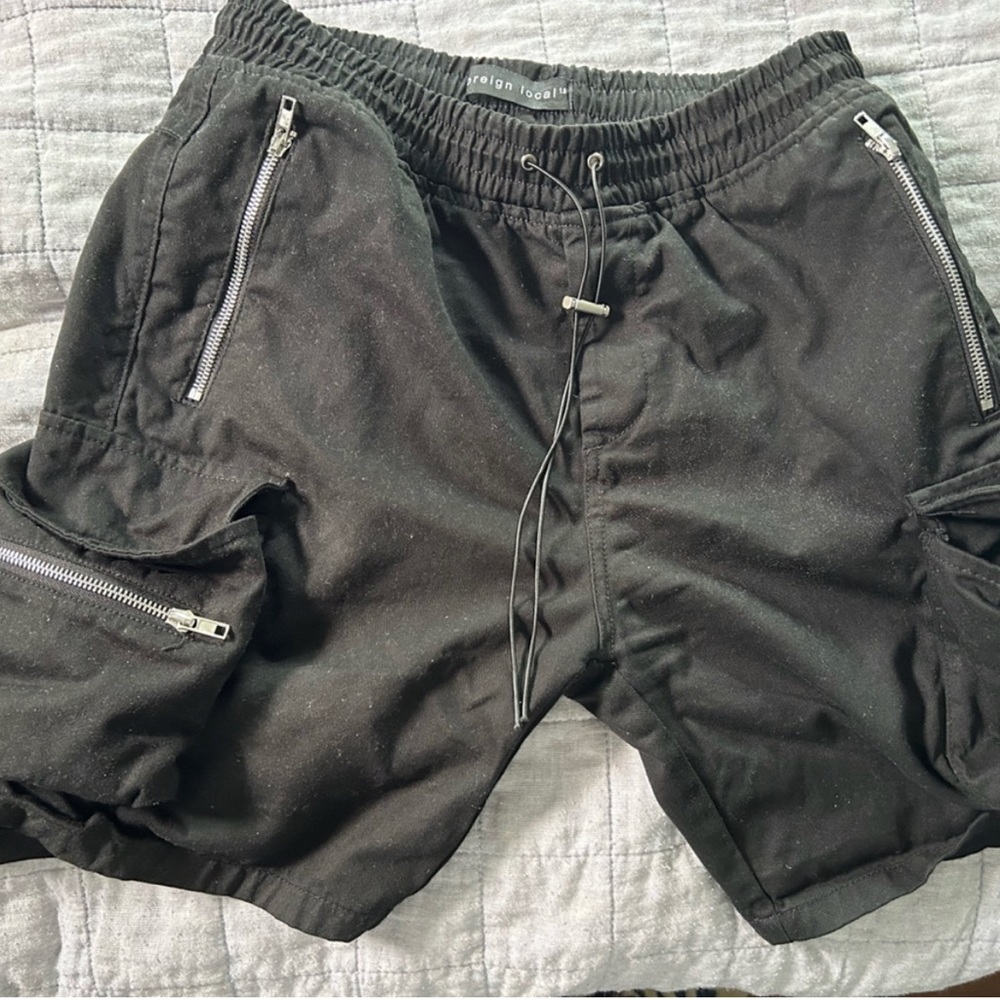 Black Cargo Shorts